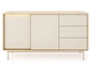 Wohnzimmerset mit Led Rapallo Kaszmir, Eiche Geölte