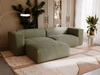 Ecksofa L-Form Links Moderne Cord Ecksofa Landi Grün