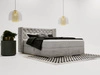 Boxspringbett mit Bettkasten 140x200 Lion Grau