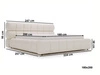 Polsterbett mit Bettkasten und Lattenrost 180x200 Mellow Beige