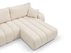 Ecksofa mit Schlaffunktion und Bettkasten Rechts Adoro Hellbeige
