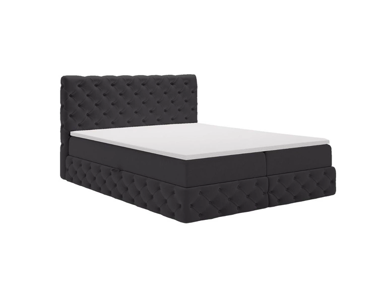 Boxspringbett mit Bettkasten 120x200 Canolo Schwarz