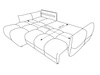 Ecksofa L-Form mit Schlaffunktion und Bettkasten Bene Creme