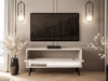 TV-Schrank 90 cm mit LED-Beleuchtung und schwarzen Beinen Aurelie Kaschmir Hochglanz