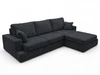 Ecksofa L-Form fürs Wohnzimmer Nesto Rechts Schwarz