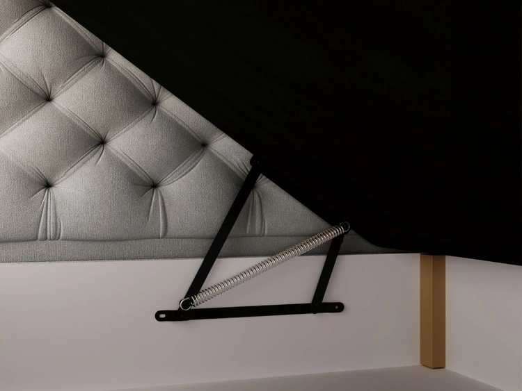 Boxspringbett mit Bettkasten 160x200 Bergamo Hellgrau
