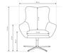 Drehbarer Sessel Deves Beige