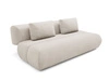 Schlafsofa mit verstellbarer Rückenlehne, Schlaffunktion und Bettkasten Figo Beige