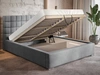 Polsterbett mit Bettkasten und Lattenrost 120x200 Terra Dunkelgrau