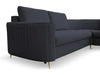 Ecksofa L-Form Links mit Schlaffunktion und Bettkasten Limon Dunkelblau