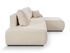 Ecksofa mit Schlaffunktion und Bettkasten Rechts Adoro Hellbeige