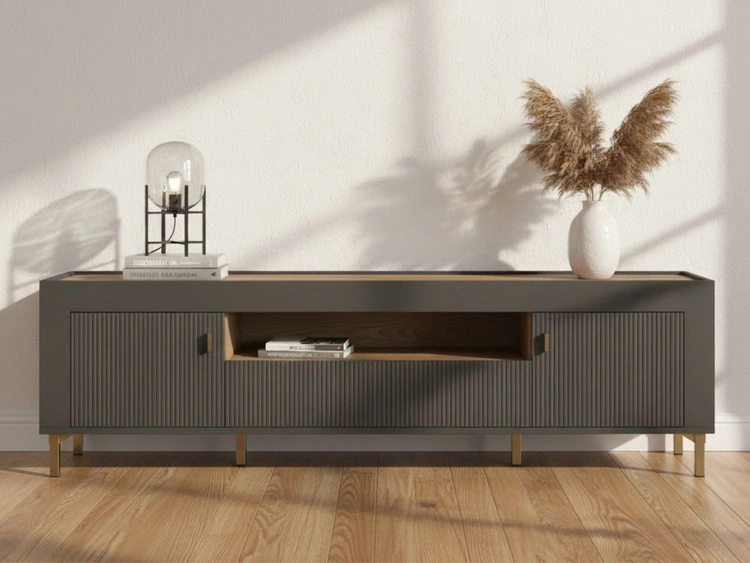 Set für Wohnzimmer Messina Schwarz