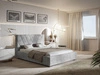 Polsterbett mit Bettkasten und Lattenrost 120x200 Tivoli Hellgrau