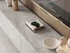 TV-Lowboard mit Türen auf Goldenen Beinen 200 cm Nodoo Beton