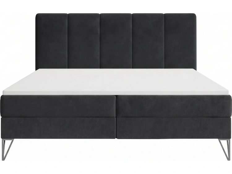 Boxspringbett mit Bettkasten 180x200 Vendi Schwarz