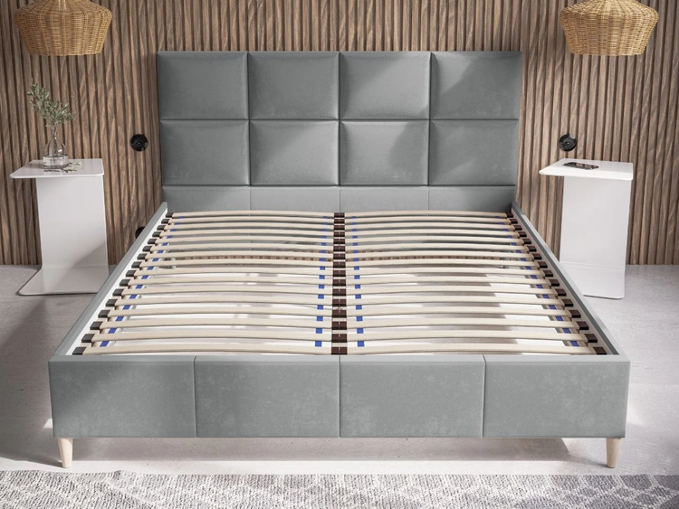 Polsterbett mit Lattenrost 120x200 Luxe Beige