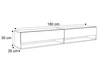 Hänge TV-Schrank 180 cm für Wohnzimmer mit LED-Beleuchtung Aurelie Kaschmir matt