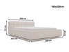 Polsterbett mit Bettkasten und Lattenrost 160x200 Plaza Creme