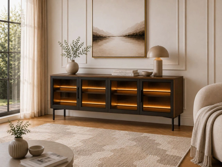 Wohnzimmer-Set Lumina Eiche Dunin