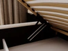 Polsterbett mit Bettkasten und Lattenrost 140x200 Palermo Creme