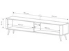 TV-Lowboard mit Türen 200 cm Latina Schwarz
