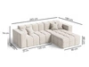 Ecksofa L-Form Rechts Moderne Ecksofa Loopo Beige