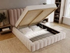 Polsterbett mit Bettkasten und Lattenrost 140x200 Rotto Beige