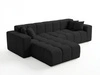 Ecksofa L-Form Links Moderne Ecksofa Loopo Schwarz
