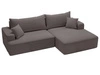 Ecksofa L-Form Rechts mit Schlaffunktion und Bettkasten California Dunkelgrau