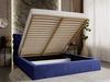 Polsterbett mit Bettkasten und Lattenrost 160x200 Apollo Blau
