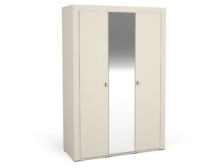 Kleiderschrank mit Drehtüren, Kleiderstange und Spiegel Messina Kaschmir