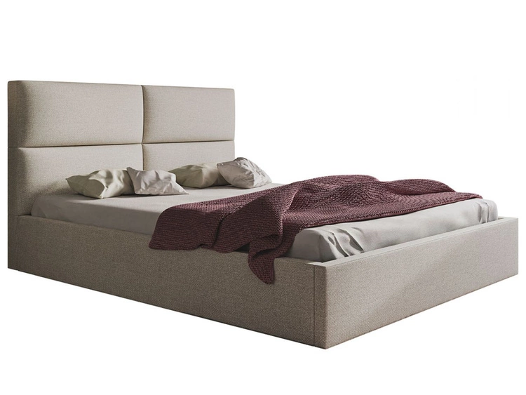Polsterbett mit Bettkasten und Lattenrost 140x200 Marad Beige
