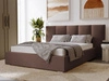 Polsterbett mit Bettkasten und Lattenrost 140x200 Lizbona Braun