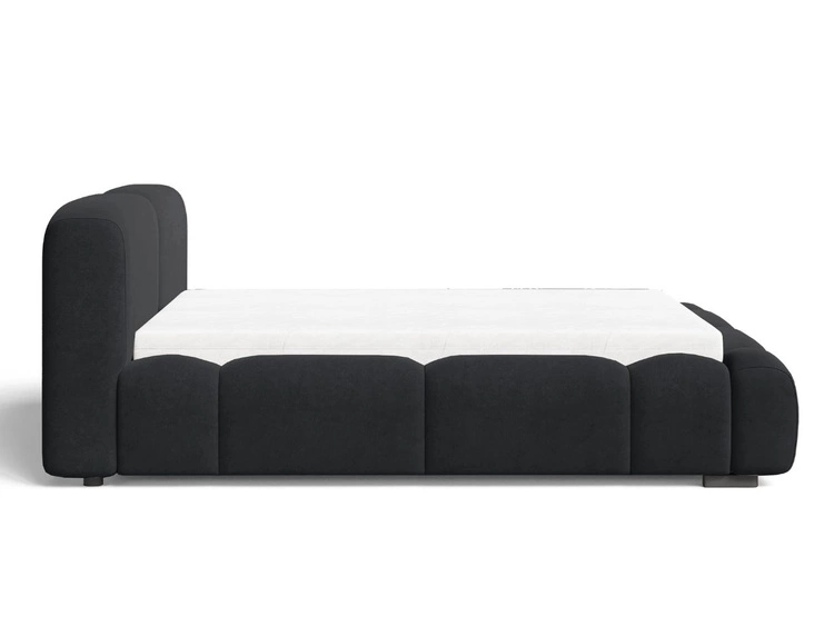 Polsterbett mit Bettkasten und Lattenrost 180x200 Aubi Schwarz