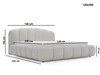 Polsterbett mit Stauraum und Lattenrost 120x200 Cloud Soft Beige