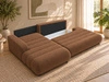 Ecksofa L-Form mit Schlaffunktion und Bettkasten Lisso Links Terrakotta