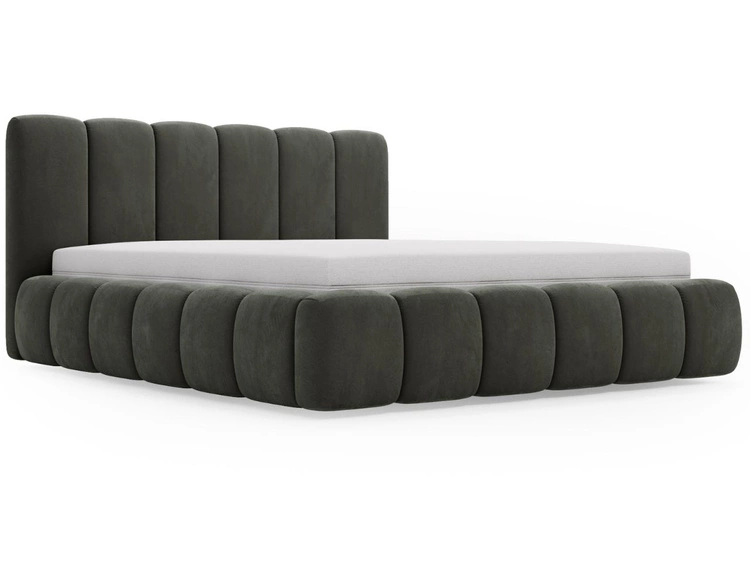 Polsterbett Ohne Bettkasten mit Lattenrost 160x200 Cloud Dunkelgrau