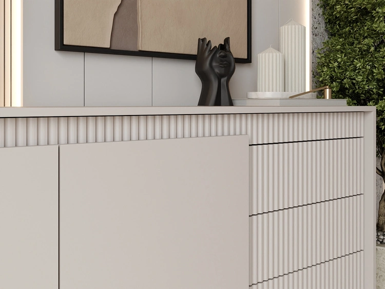 Kommode mit Türen und Schubladen 153 cm Sorano Beige