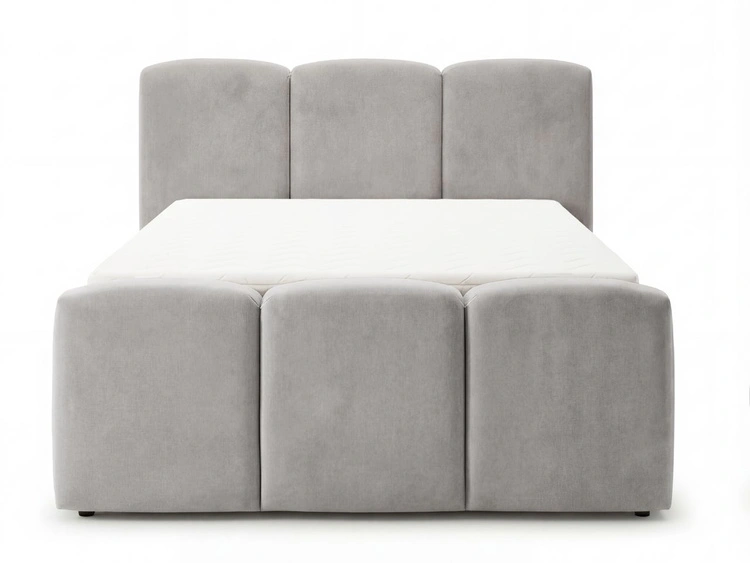 Boxspringbett mit Bettkasten 120x200 Campi Grau