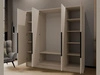 Kleiderschrank 200 cm Perugia Kaschmir mit schwarzen Griffen