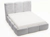Polsterbett mit Bettkasten und Lattenrost 140x200 Bubble Hellgrau