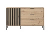 Kommode mit Türe und Schubladen Turia Artisan Eiche, Anthrazit