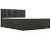 Boxspringbett mit Bettkasten 200x200 Marbella Dunkelgrau