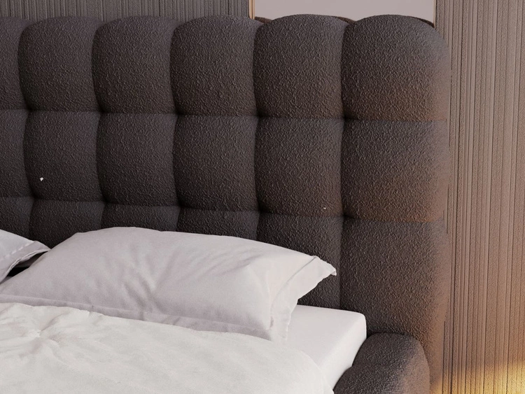 Polsterbett mit Bettkasten und Lattenrost 180x200 Twist Schwarz