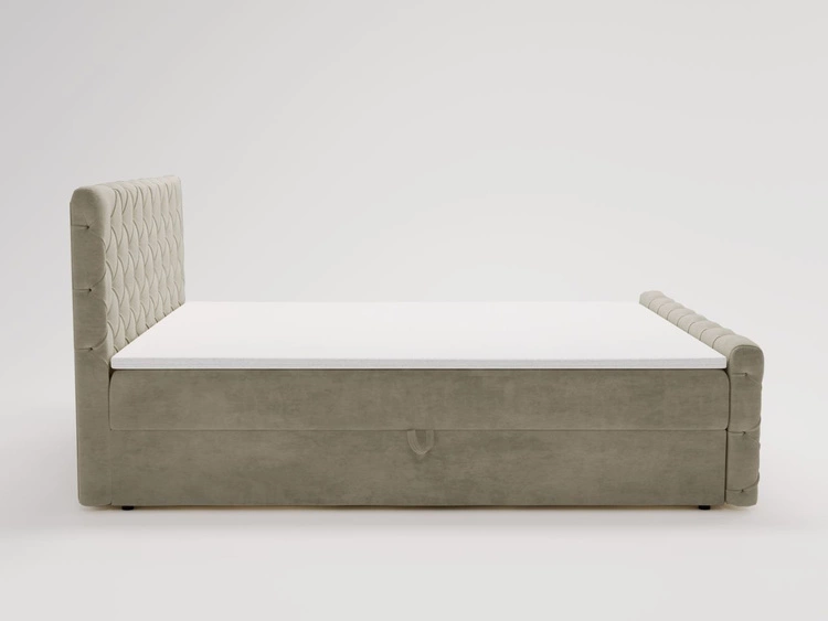 Boxspringbett mit Bettkasten 180x200 Lunaris Hellbraun
