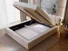 Polsterbett mit Bettkasten und Lattenrost 120x200 Plaza Beige