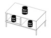 Couchtisch mit Stauraum Soroko Hickory