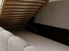 Jugendbett Einzelbett mit Bettkasten und Lattenrost 90x200 Cloud One Grau Bouclé-Stoff 