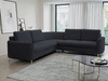 Ecksofa L-Form Links mit Schlaffunktion und Bettkasten Limon Dunkelblau