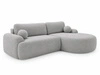Ecksofa L-Form Rechts mit Schlaffunktion und Bettkasten Aurio Grau